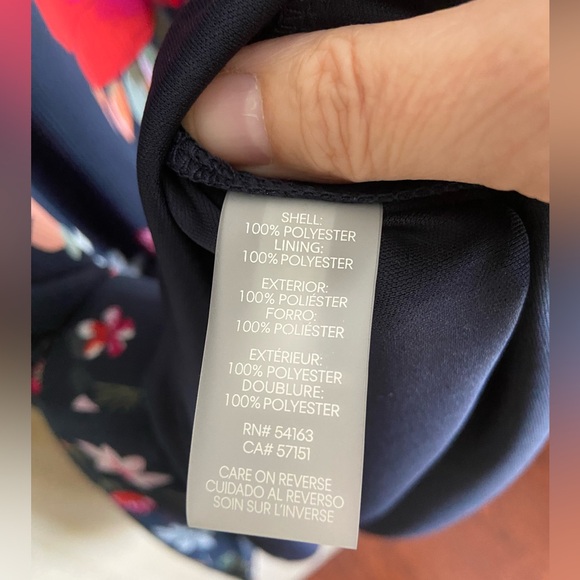 Calvin Klein Women's Printed Chiffon Tulip-Sleeve Knee-length Dress New Sz 8 - Picture 16 of 16